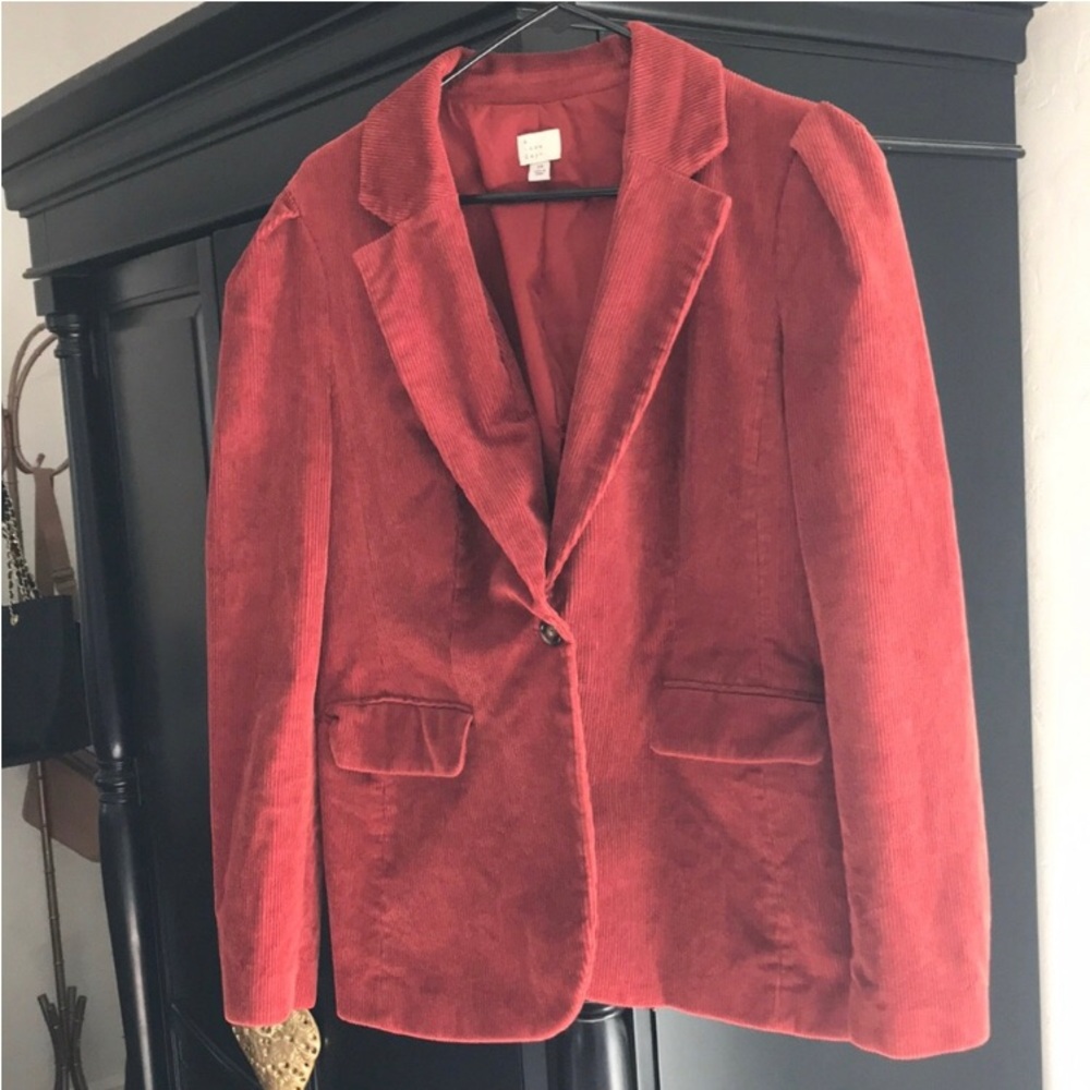 a new day Red Corduroy Blazer